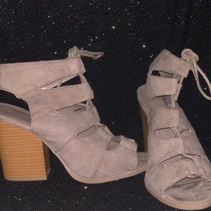 Tan Block Heel Sandal